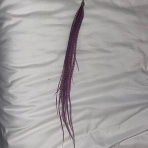 Authentic single bird feather earring